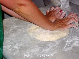 kneading the bread dough/ czechmatediary.com image