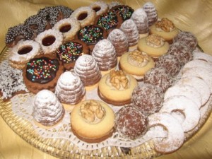 Assortment of Czech christmas cookies